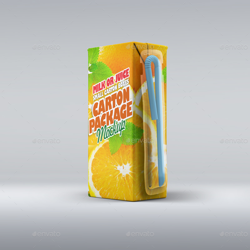 Milk Or Juice Package Box Mock Up Graphics Graphicriver